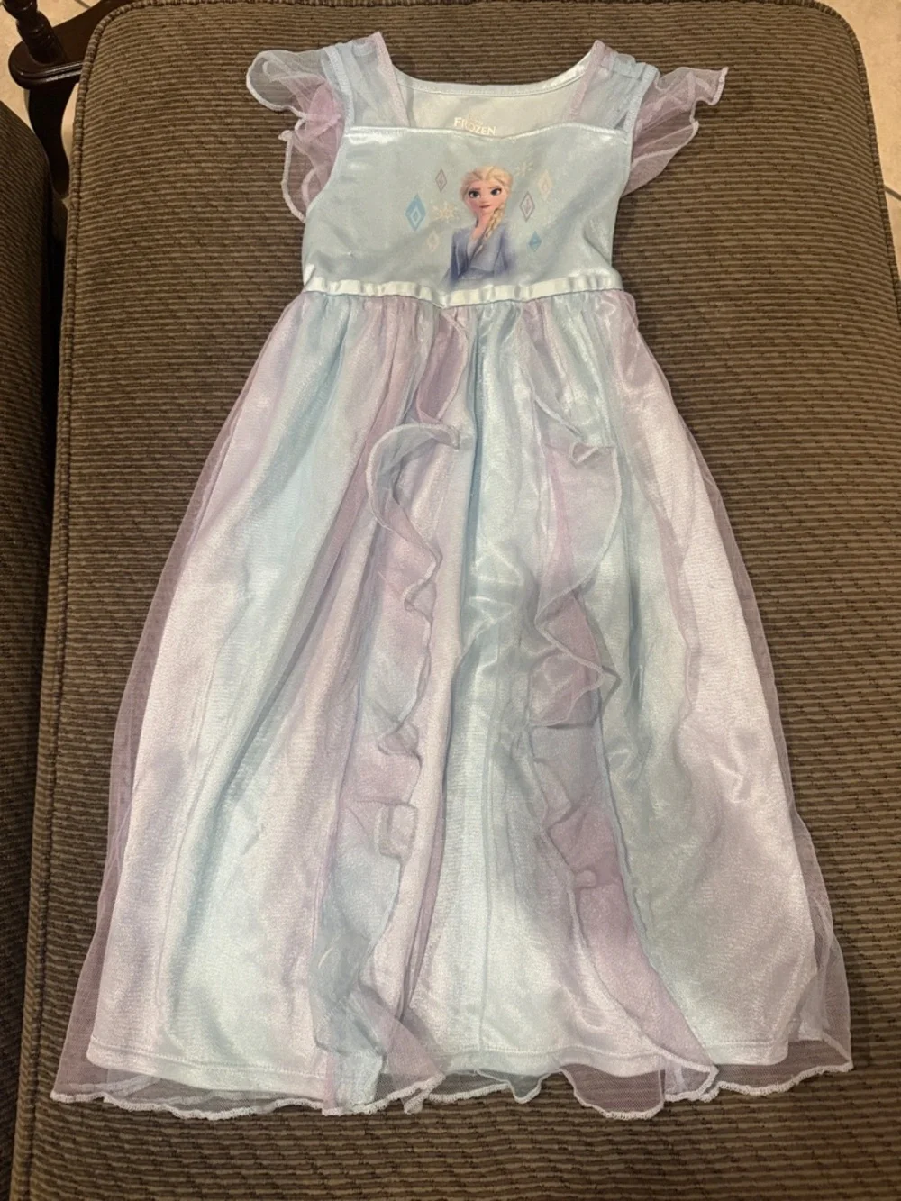 Disney Elsa Character Dress in Light Blue & Pink Tulle - Picture 2 of 3